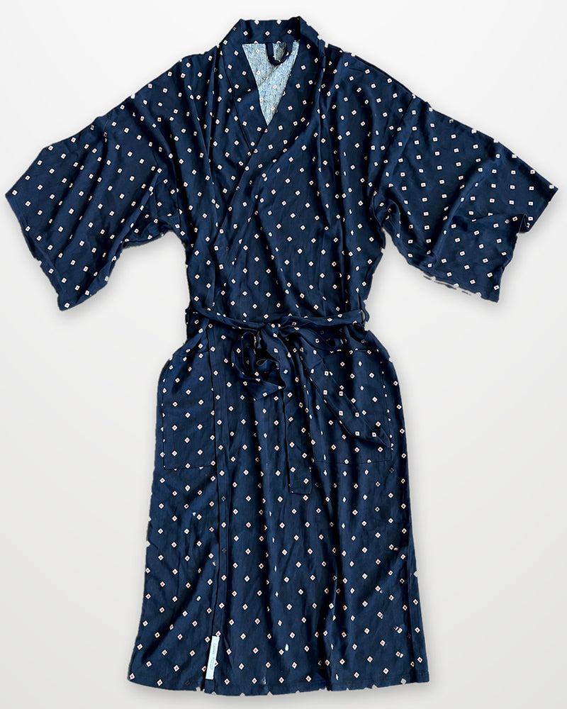 Blue robe on hite background