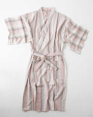 Gribble Striped Linen Robe | Highway Robery