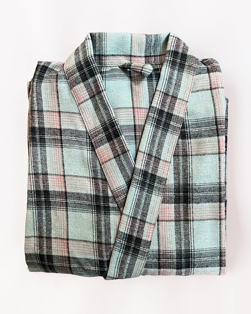 Inigo robe highway robery plaid