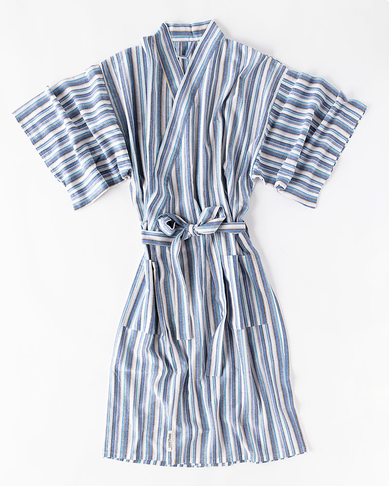 Striped robe on a white background