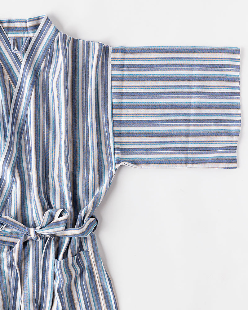 Striped robe on a white background
