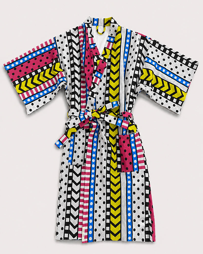 Thick colorful robe from Highway Robery called Ummumummumum